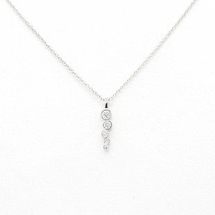 AU 25 Jewelry 0.15Ct Natural Diamond Bezel Station Necklace in 14K Rose Gold – 18" USA Handmade