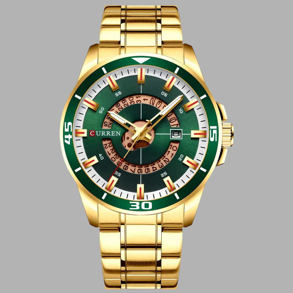 Curren 8359 Men's Classic Quartz Watch with Luminous Display 46mm Stainless Steel 3ATM Waterproof Analog Design Fold-over Clasp product