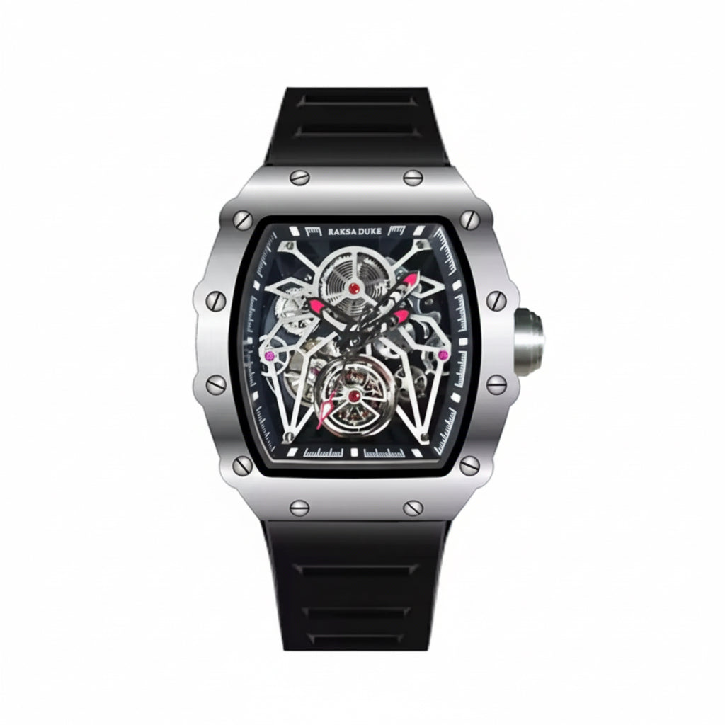 Raksa Duke 895B Square Skeleton Automatic Luxury Watch – Sport Business Series – 42mm