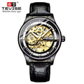 TEVISE 836D Imperium Skeleton Automatic Men’s Luxury Mechanical Watch – Leather Strap – 40mm